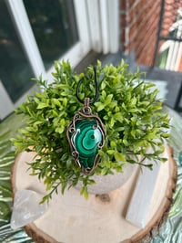 Image 2 of Green Goddess Malachite Pendant 