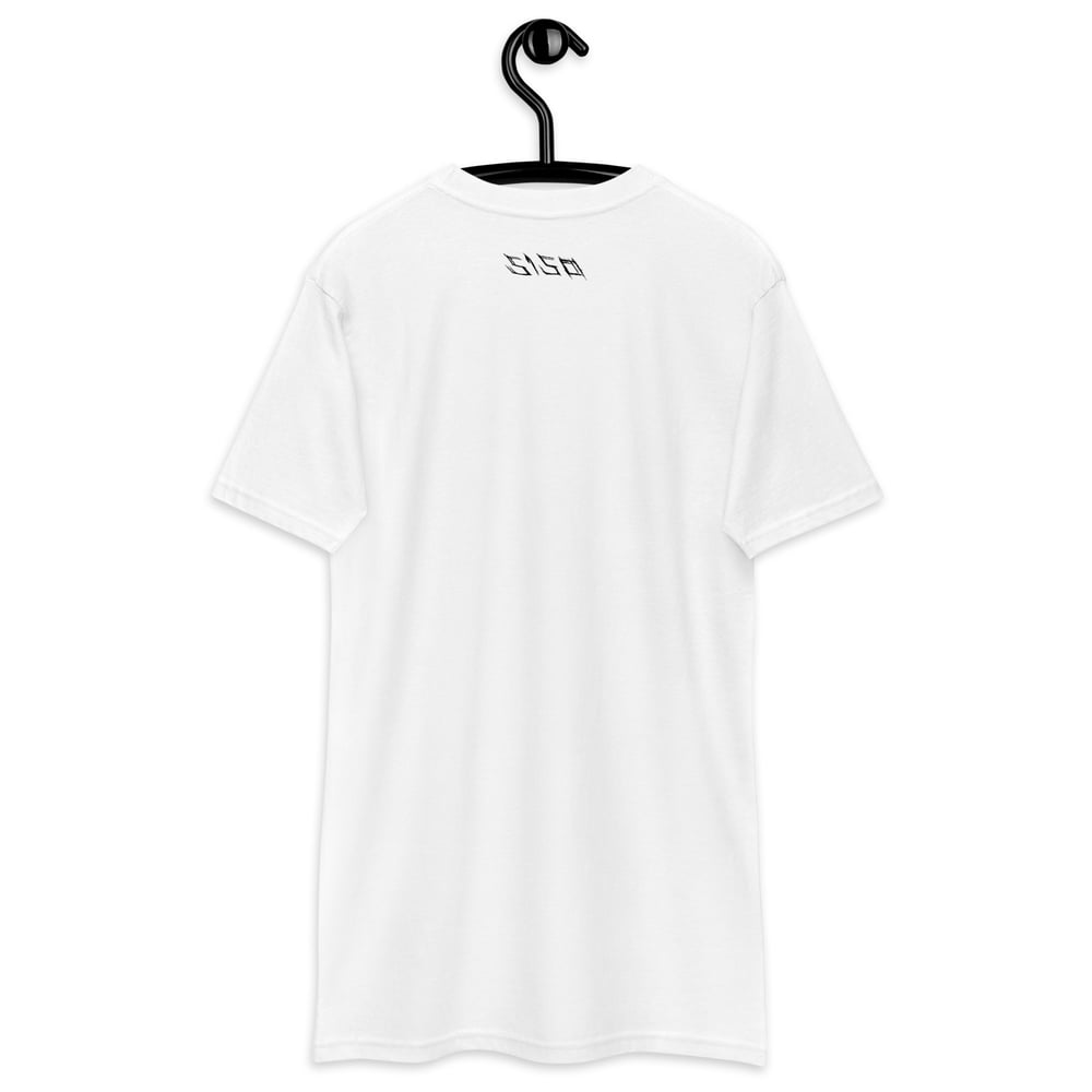 Image of 5150 barcode premium heavyweight tee white