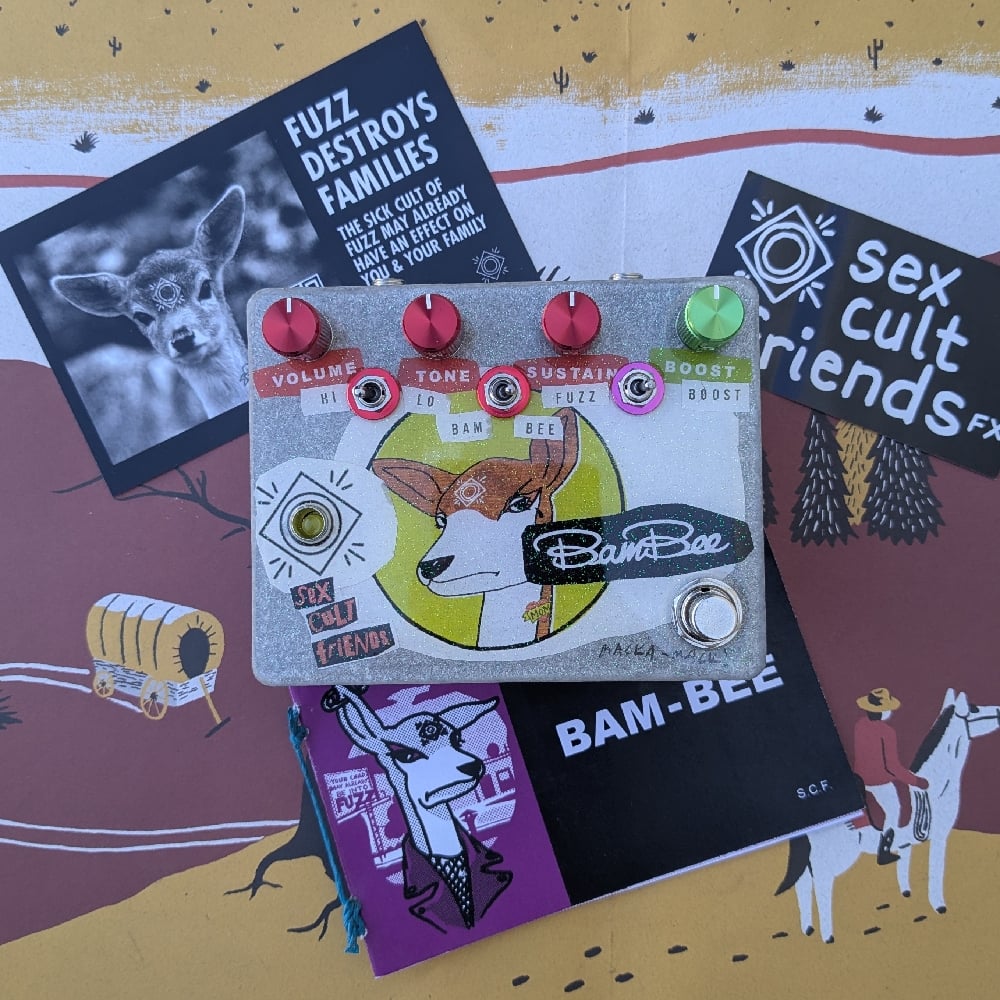 Sex Cult Friends - BamBee Fuzz & Treble Booster  (Standard Art) - Roland AF-100 Bee Baa Clone - 48