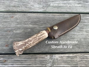 Image of 9” Replica Antler Handle Deer  Skinner Blade 