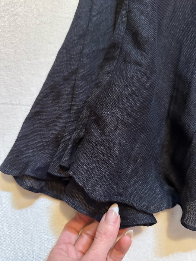 80s Donna Karan DKNY silk and linen maxi skirt