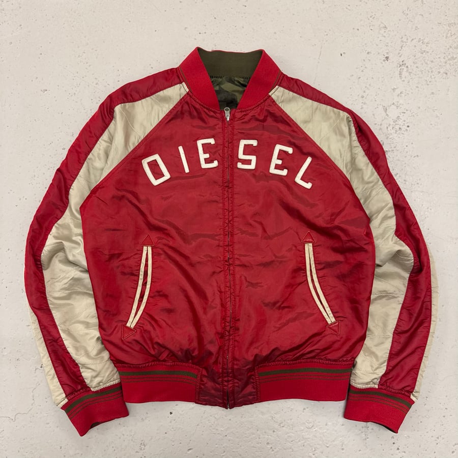 Image of 2000s Reversible Nylon Diesel Bomber Jacket, Size Medium