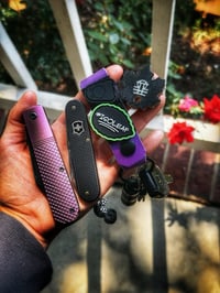 Image 8 of Purple Leather Keychain Lanyard