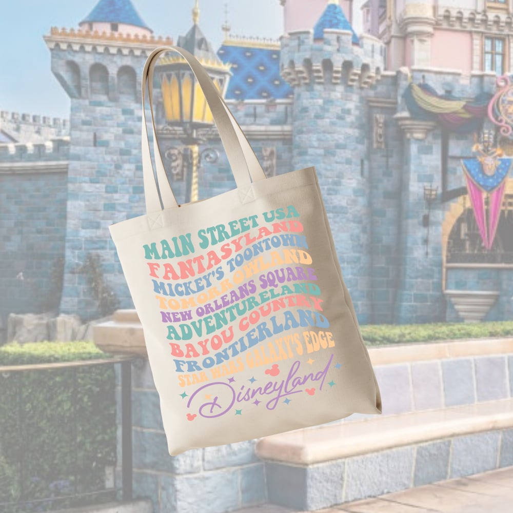 Image of Happiest Lands on Earth Canvas Tote Bag