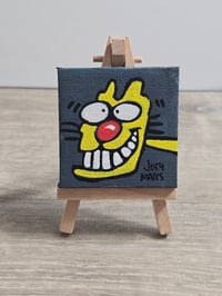 Image 3 of Spe 5 2.5x2.5 Inch Original Painting by Joey Mars 