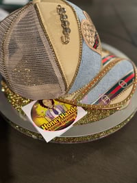 Image 4 of Gucci Inspired Tan Trucker Hat