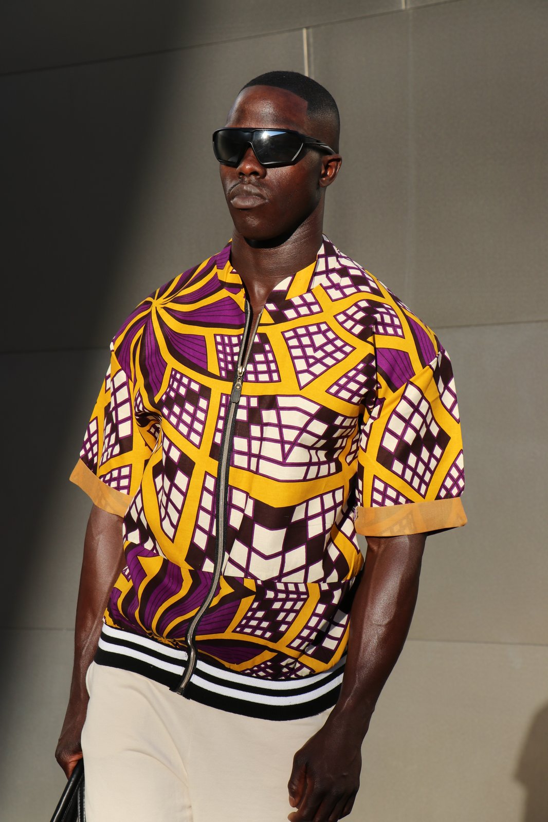 The zongo short jacket purple lines