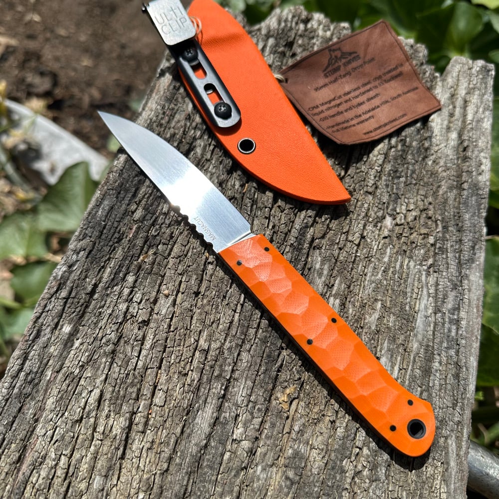 Image of 95mm Half Tang Drop piont Magnacut G10 