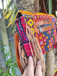 Image 6 of Mini city bag tribal Tan plain strap