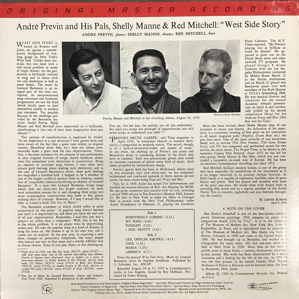 André Previn And His Pals Shelly Manne & Red Mitchell - West Side Story