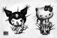 Hello Kitty & Kuromi print