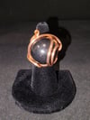 Adjustable Shungite Sphere Ring #5 Karelia, Russia