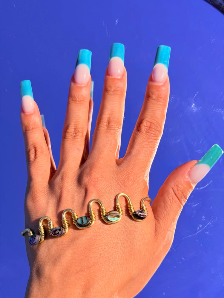 Image of Serpent Abalone Palm Cuff Pre-Order 