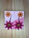 Large Pink Flower / Small Orange Flower  