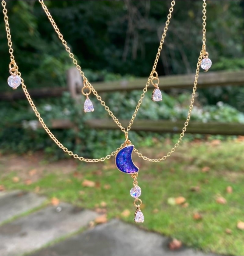 Image of Blue Moon Choker Necklace 🌙🦋