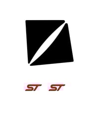 Image 2 of X2 Ford Fiesta ST Mk7/7.5 front wing insert stickers with extra logos