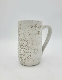 Image 2 of White Cosmo Flowers Mug