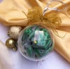 Handmade baubles with scrunchies