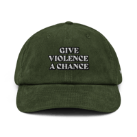 Image 4 of Give violence a chance Corduroy hat