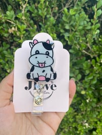 Cute cow badge reel 