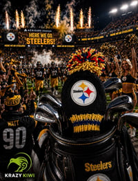 Image 2 of Pittsburgh Steelers custom Golf Club Cover hand knit logo NFL fan  gift-d91e6b5c