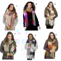 Image 1 of Ladies Super Soft Check Scarfs
