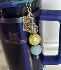 Image 1 of Starshine Blue and Green Tumbler Straw Bauble