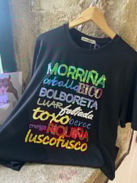 Image 1 of Camiseta bordada a man. PALABRAS negra. Talla M. En STOCK!