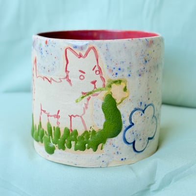 Image of angry dog planter 