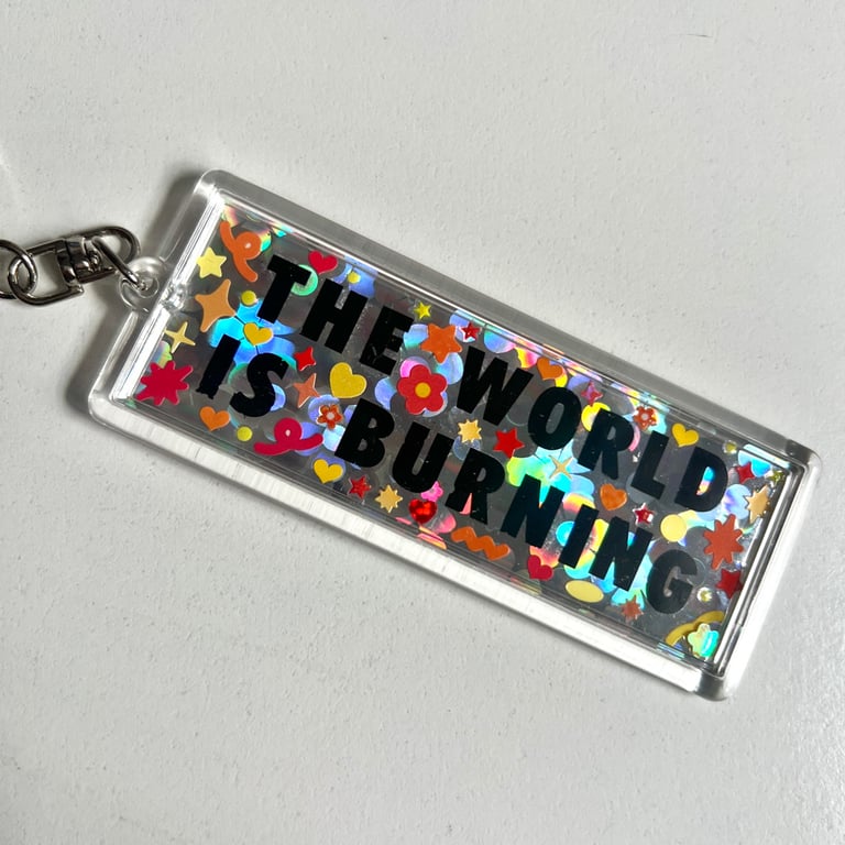 WORLD ON FIRE / TRANS LIBERATION - KEY CHAIN / BAG CHARM Image 3