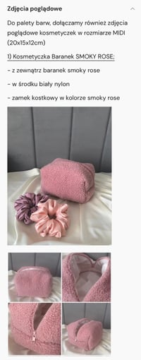 Image 24 of Kosmetyczka Bouclé MIDI/ Baranek MIDI - RESZTA KOLORÓW