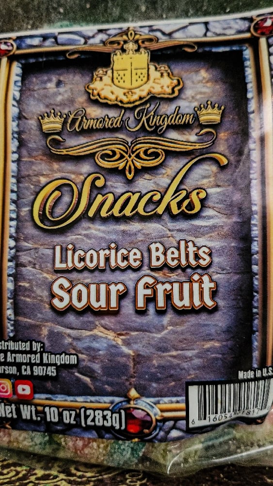 πThe Armored Kingdom Sour Fruit Combo Licorice Belts πππ«π¬