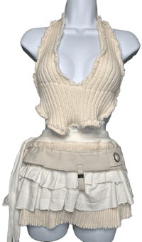 Image 1 of Custom 2 piece Tan skirt set