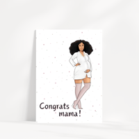 Image 1 of  Baby Shower Card Congrats Mams