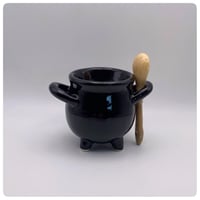Image 3 of Cauldron Egg cup With Broom Spoon