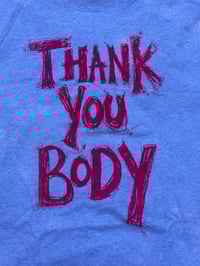 Image 2 of Very Light Grey T Shirt with Rose Pink Text XXL