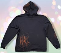 Image 2 of “FORTUNE TELLER” CUSTOM BLEACH PAINTED PILLIVER HOODIE XL