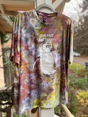 Image of XL Live Fast Eat Trash Tie Dye Shirt 5