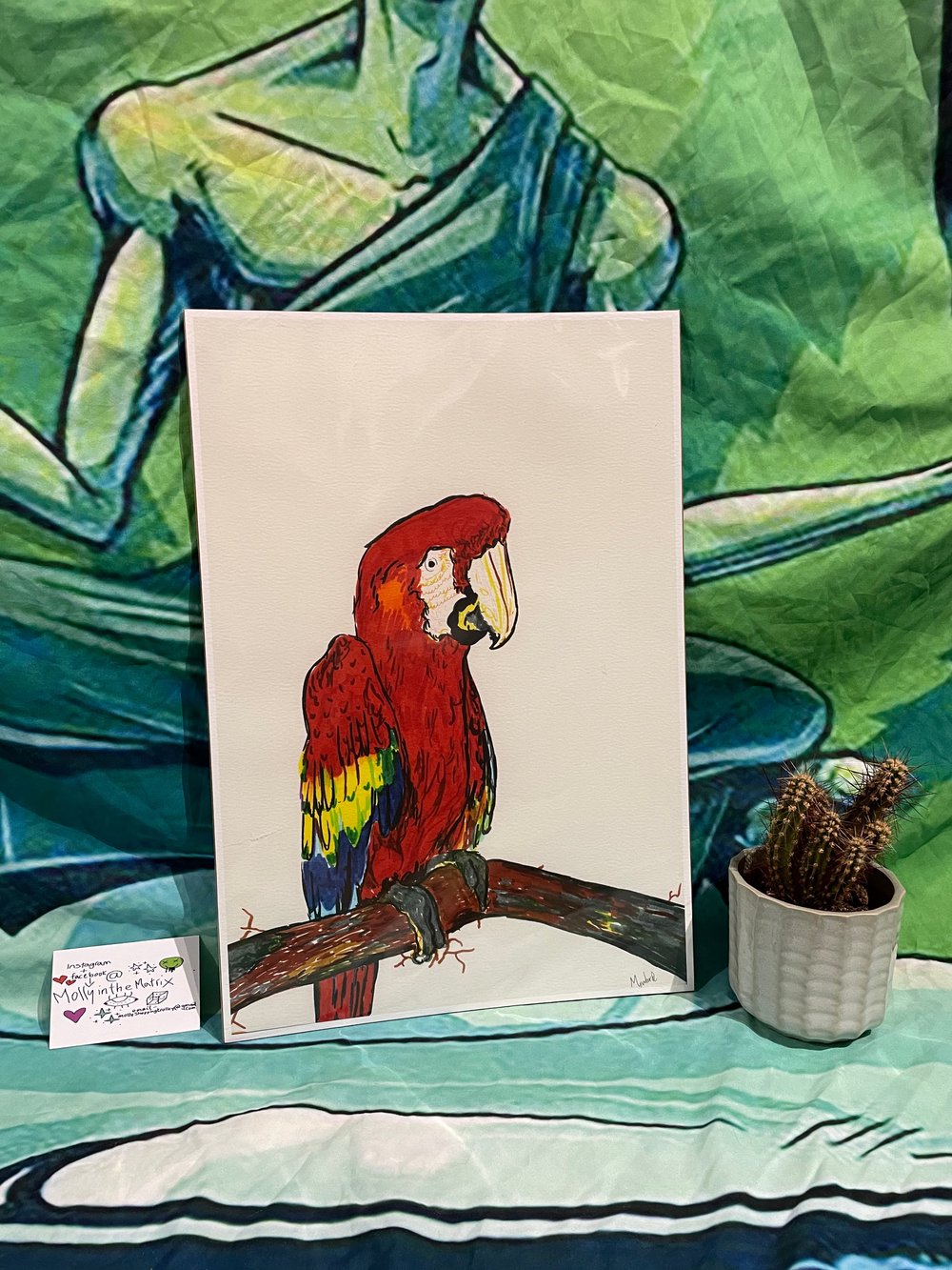 Image of Macaw Parrot Print