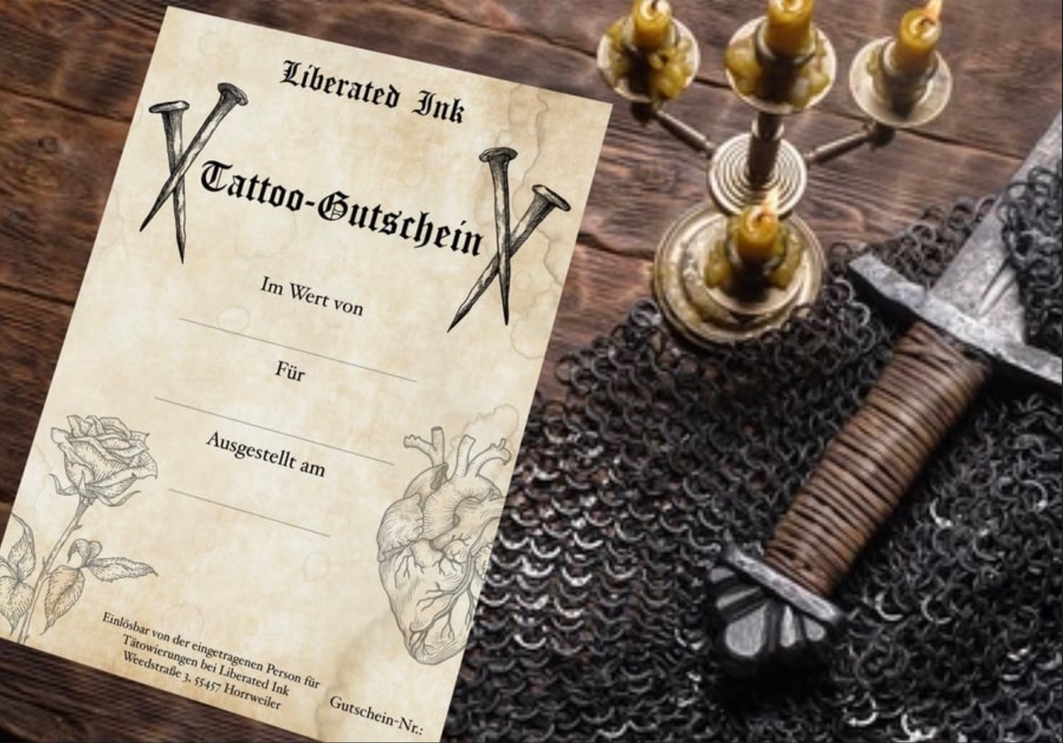 Tattoo-Gutschein 30€