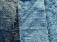 Image 2 of Hand Dyed Pleated Wrap Denim Mini