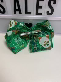 Image 3 of Jumbo green Christmas Bow 