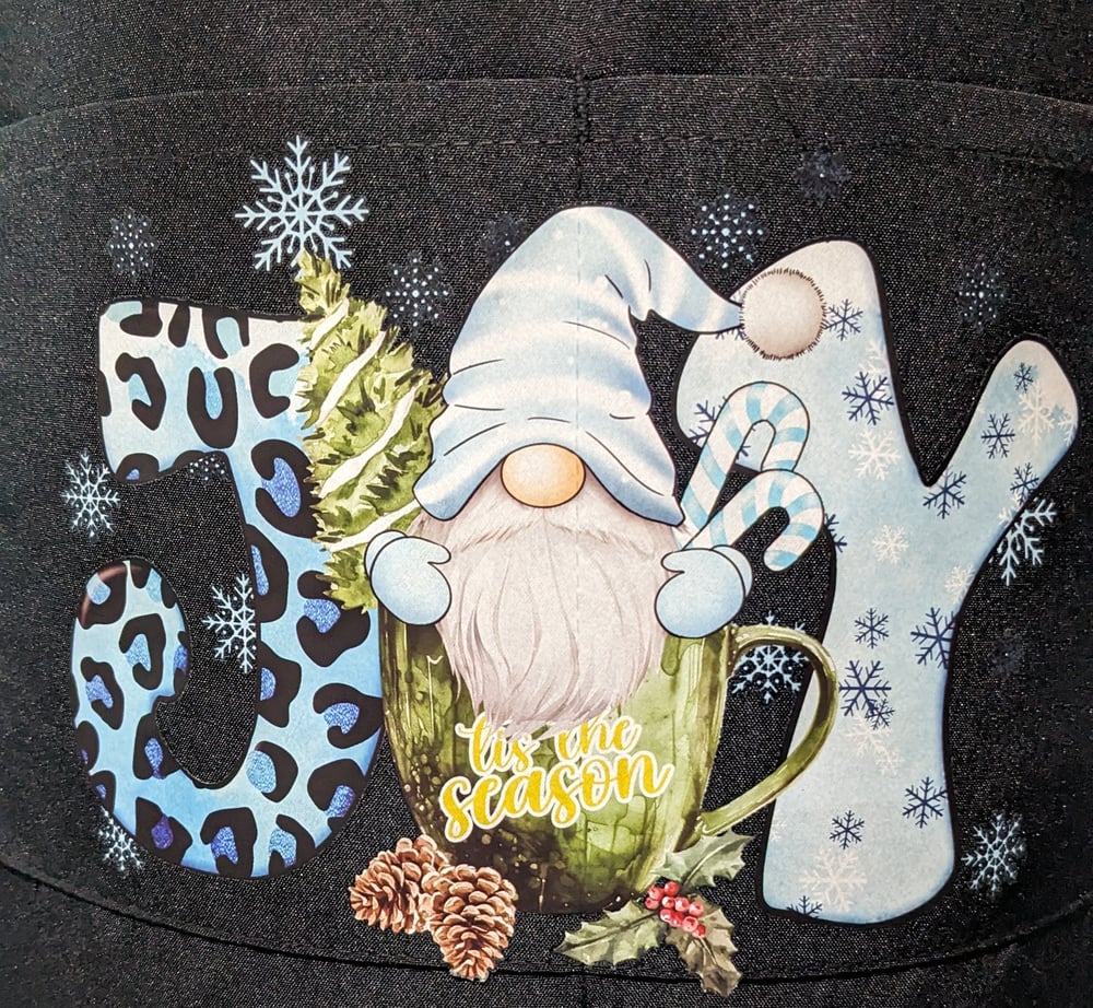 Image of Merry Christmas Gnome Apron (black)