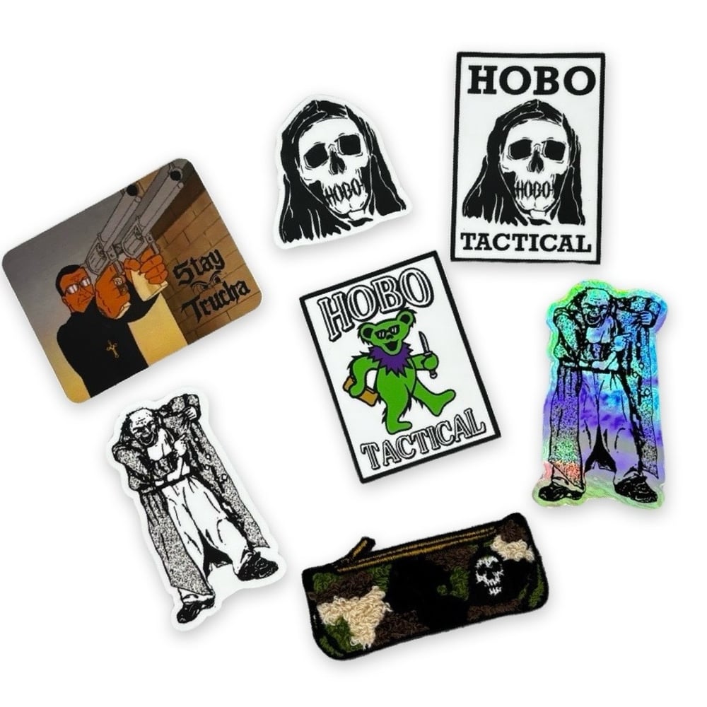 Image of Fuzzy Camo Patch & Sticker Pack