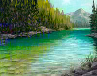 Image 3 of <h2>Lindeman Lake </h2>Original Artwork <br />8 x 10 <br />Gouache