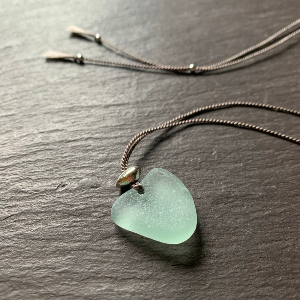 Image of Pale aqua sea glass necklace - Suffolk