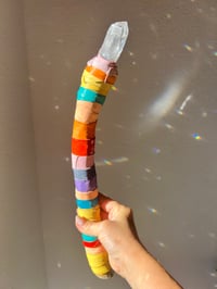 Image 1 of *new* XL CURVED RAINBOW- crystal wand