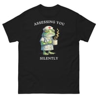 Image 1 of Assessing You Silently Nurse Frog Unisex T-Shirt