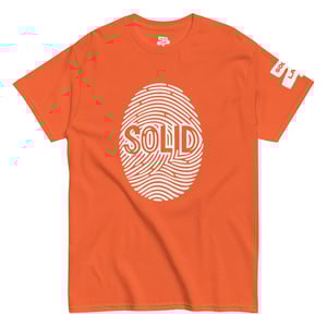 Image of White Printed Solid T-Shirt