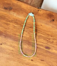 Image 2 of Spiny Oyster/Kingman Turquoise Heishi Necklace